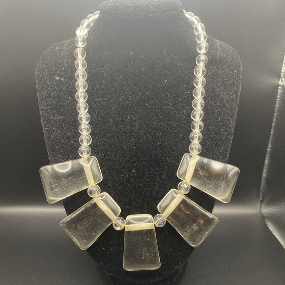 Lot of 3 Boho Statement Necklaces Multistrand Seed Beads Acrylic Bib Art Glass - Picture 3 of 13